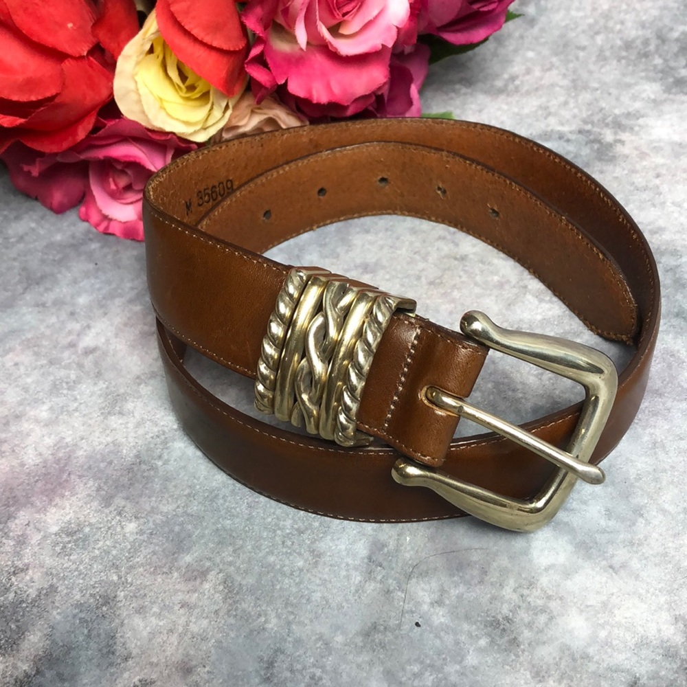 Brown leather Brighton belt